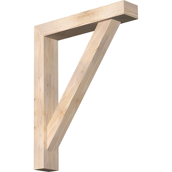 Ekena Millwork Traditional Block Smooth Bracket w/ Offset Brace, Douglas Fir, 5 1/2"W x 30"D x 38"H BKT0604X30X38TRA05SDF - main